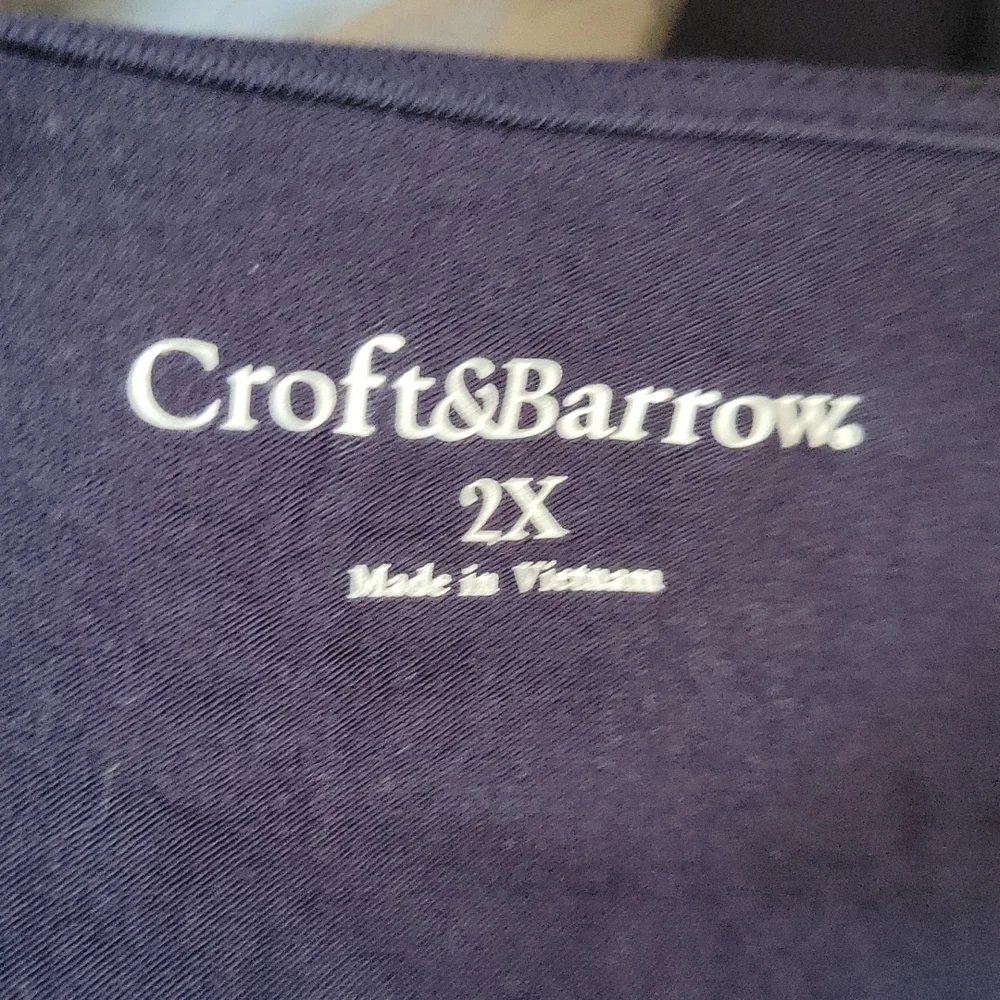 CROFT& BARROW Attached Cardigan Paisley Tunic Shirt 2X - Picture 9 of 12